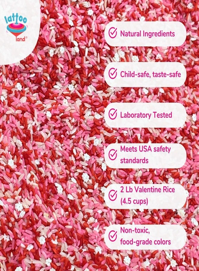 Lattooland Valentine’s Day Sensory Bin Fillers for Kids | Colorful Rice | DIY Sensory Play Kit | Valentine & Rice Activity for Toddlers | Kids Gift & Party Favors | Preschool Fun | Pretend Play - Image 3